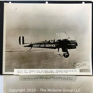 Four Black & White Large Format Photos of Endurance Plane and her Crew from 1923.