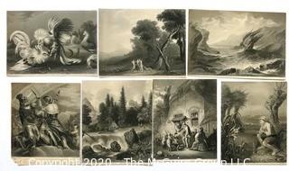 Group of Landscape and Farm Themed Lithographs