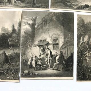 Group of Landscape and Farm Themed Lithographs