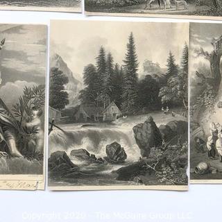 Group of Landscape and Farm Themed Lithographs