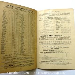 1899 Edition The East Coast Express Route To Scotland - Great Northern & North Eastern Railways Schedule