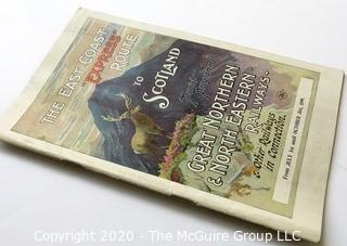 1899 Edition The East Coast Express Route To Scotland - Great Northern & North Eastern Railways Schedule