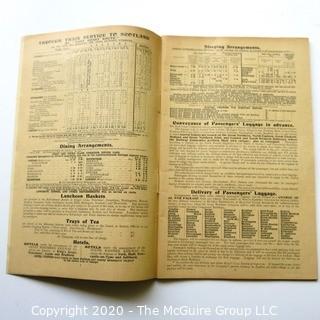 1899 Edition The East Coast Express Route To Scotland - Great Northern & North Eastern Railways Schedule