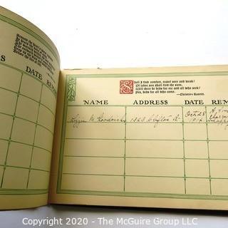 Antique Guest Register and Business Ledger