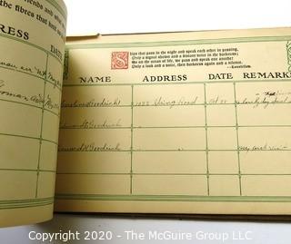 Antique Guest Register and Business Ledger