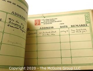 Antique Guest Register and Business Ledger