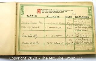 Antique Guest Register and Business Ledger