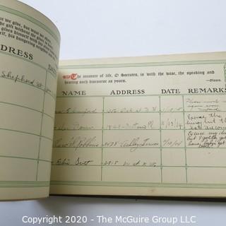 Antique Guest Register and Business Ledger