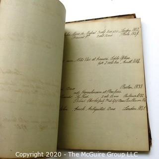 Antique Guest Register and Business Ledger