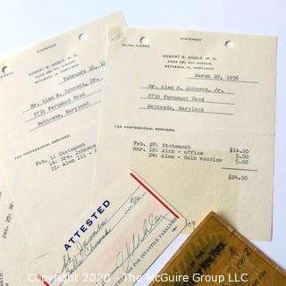 1903 Vaccine Record, Polio Pioneer Club & Shot Receipt Along with Letters of Thanks from the Home for Crippled Children