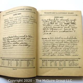 Five 1925 - 1928 Diaries of RB Curtiss.  Completed as he grew from a boy to a young man.