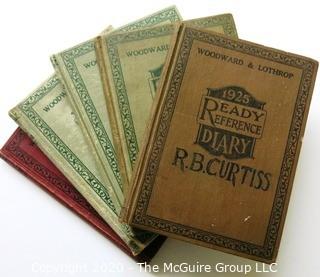 Five 1925 - 1928 Diaries of RB Curtiss.  Completed as he grew from a boy to a young man.