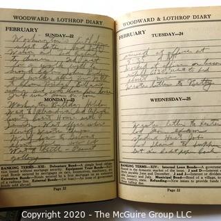 Five 1925 - 1928 Diaries of RB Curtiss.  Completed as he grew from a boy to a young man.