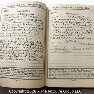 Five 1925 - 1928 Diaries of RB Curtiss.  Completed as he grew from a boy to a young man.