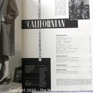 Two 1947 The Californian Magazines - Fashion, Art & Leisure.