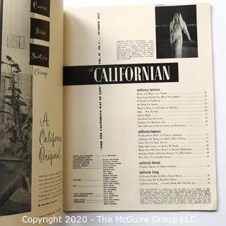 Two 1947 The Californian Magazines - Fashion, Art & Leisure.