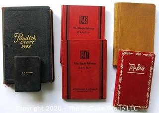 Collection of Diaries, Travel Logs, Stenography Book and Unused Address Book.