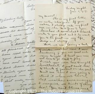 Collection of Antique Love Letters from Early 1900's