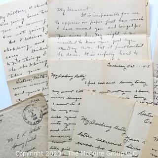 Collection of Antique Love Letters from Early 1900's