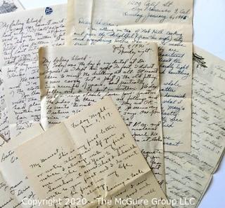 Collection of Antique Love Letters from Early 1900's