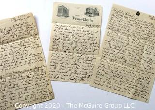 Collection of Antique Love Letters from Early 1900's