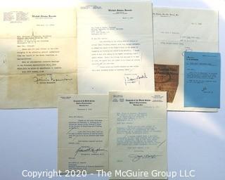 Letters on Senate Letterhead and House of Representatives from 1950's