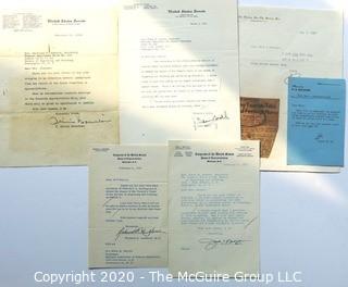 Letters on Senate Letterhead and House of Representatives from 1950's