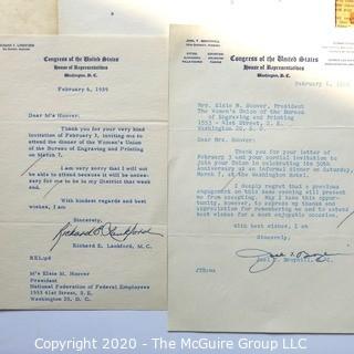 Letters on Senate Letterhead and House of Representatives from 1950's