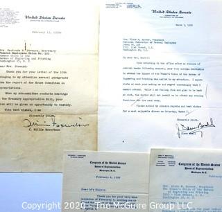 Letters on Senate Letterhead and House of Representatives from 1950's