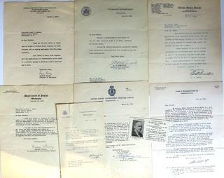 Letters from Several Federal Departments  with Signatures