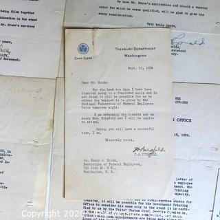 Letters from Several Federal Departments  with Signatures