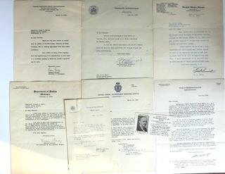 Letters from Several Federal Departments  with Signatures