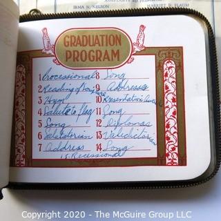 1938 Waverly Junior High School Brooklyn, NY Graduation Program and Autograph Book