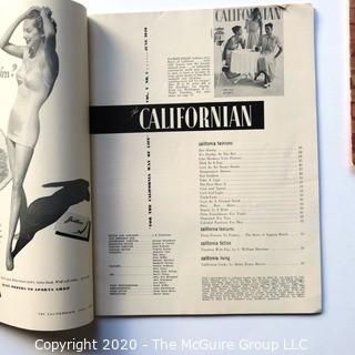 Two 1948 & 1951 The Californian Magazines - Fashion, Art & Leisure.