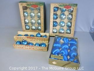 Vintage Christmas ornaments in original boxes