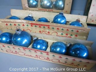 Vintage Christmas ornaments in original boxes