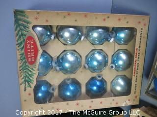 Vintage Christmas ornaments in original boxes