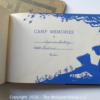 Vintage Composition Book and 1952 Diary From Camp Rockbrook North Carolina 