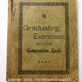 Vintage Composition Book and 1952 Diary From Camp Rockbrook North Carolina 