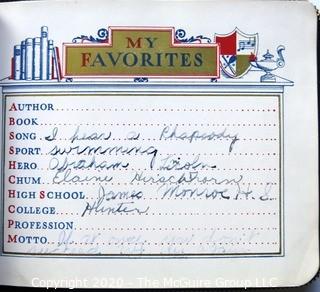 1941 Autograph Book from Herman Ridder Junior High School Bronx, New York. 