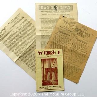 Four WWII Publications from Military Bases and 1931 Edition of Wings