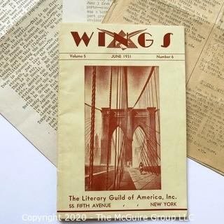 Four WWII Publications from Military Bases and 1931 Edition of Wings