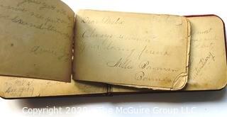 Two Victorian Velvet Cover Autograph Books Circa 1800's