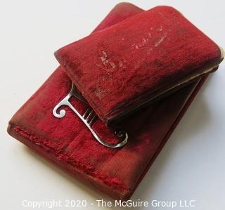 Two Victorian Velvet Cover Autograph Books Circa 1800's