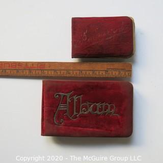 Two Victorian Velvet Cover Autograph Books Circa 1800's