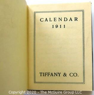 Pair of Two Antique Tiffany & Co Embossed Leather Calendar Books  - 1911 & 1935