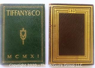 Pair of Two Antique Tiffany & Co Embossed Leather Calendar Books  - 1911 & 1935