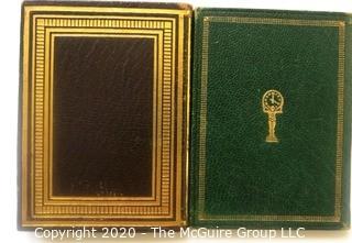 Pair of Two Antique Tiffany & Co Embossed Leather Calendar Books  - 1911 & 1935