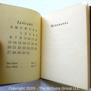 Pair of Two Antique Tiffany & Co Embossed Leather Calendar Books  - 1911 & 1935