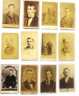 Twelve Antique Cabinet Cards of Dashing Young Men